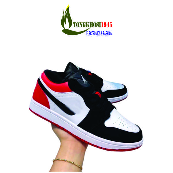 Giày thể thao nam nữ jordan đỏ đen cổ thấp full box