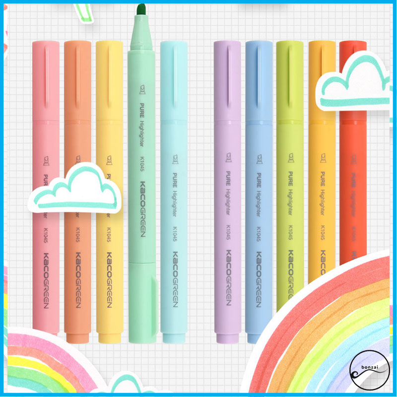 Bộ 5 bút Highlight Kaco Pastel ( 2 lựa chọn )