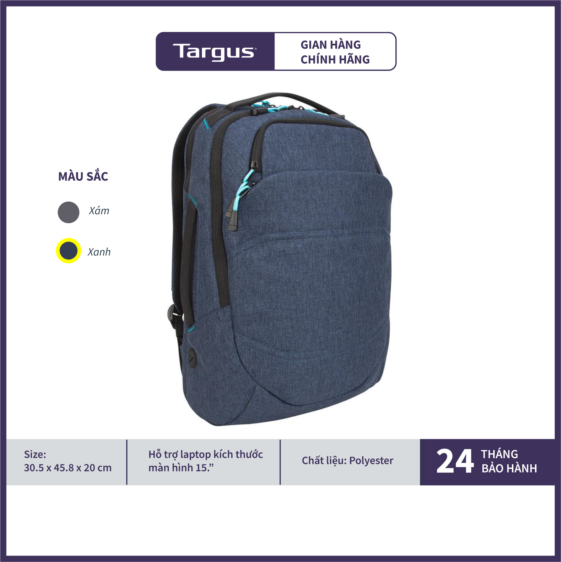 Balo targus tsb951gl-70 groove x2 compact kích thước macbook 15 inch & laptops 15 inch - hàng chính hãng