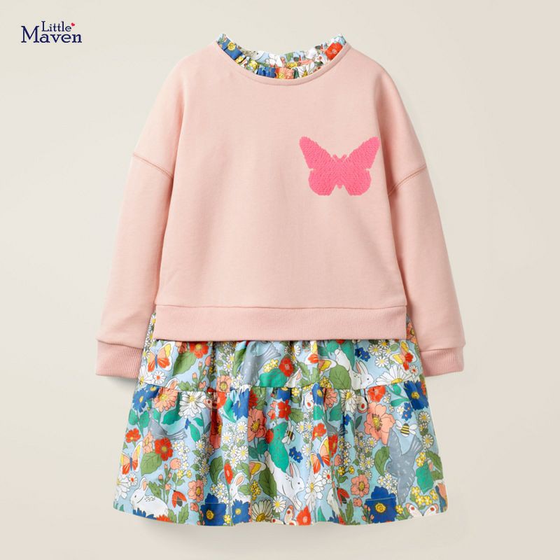 Váy cotton cườm bướm _ little maven