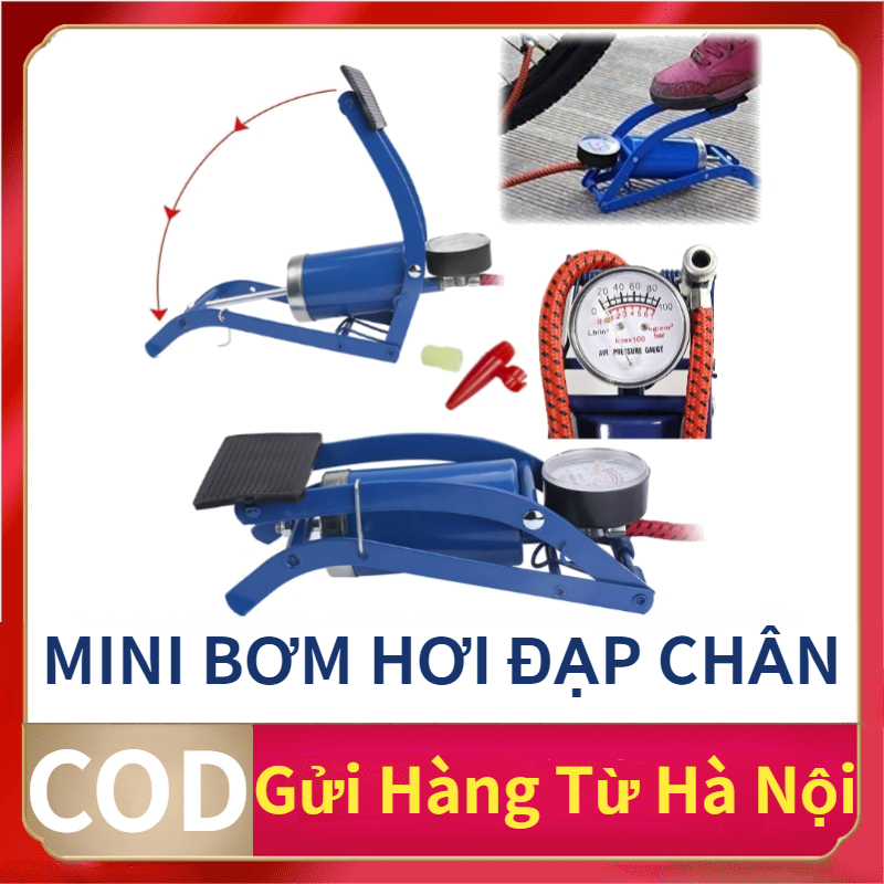 Bơm hơi loại lớn đạp chân bơm oto bơm xe máy bơm xe đạp bơm bóng bơm bể phao hàng cao cấp