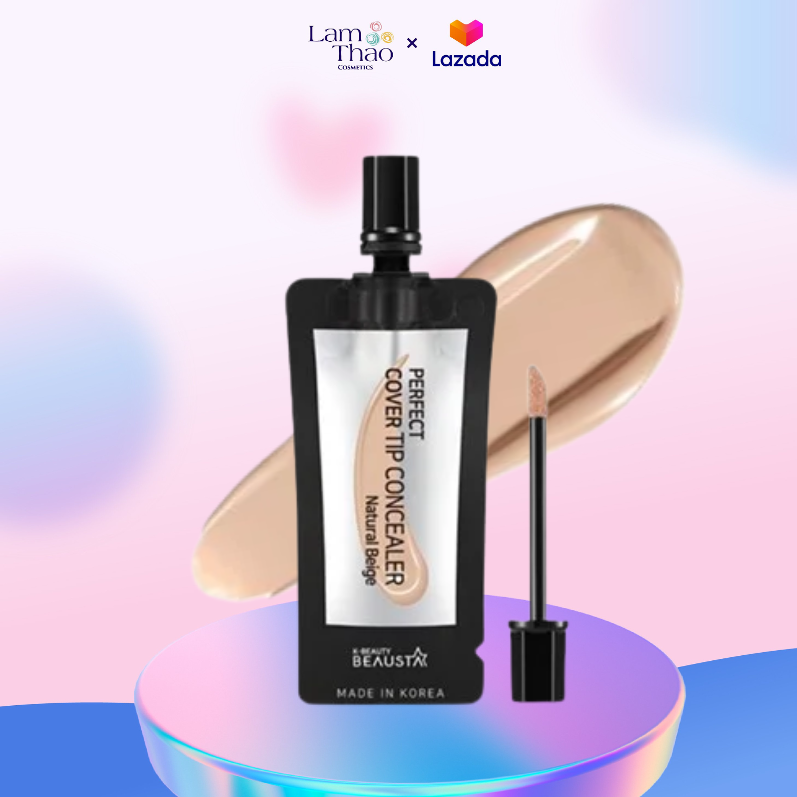 Kem Che Khuyết Điểm Beausta Perfect Cover Concealer Natural Beige