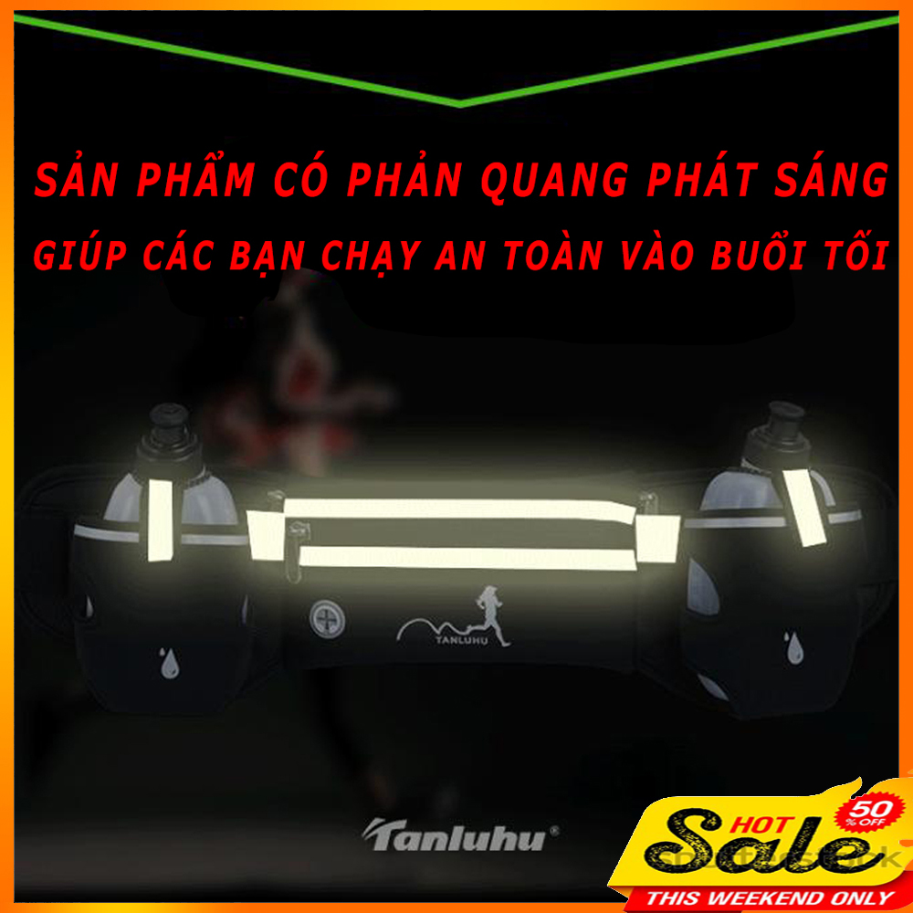 Đai đeo chạy bộ đa năng - Đai đeo bụng chạy bộ , đai chạy bộ chắc chắn ,hai túi đựng nước 2 bên tiện lợi, đai tặng kèm 2 bình nước, nhiều túi nhỏ thuận tiện bỏ đồ khi chạy bộ.