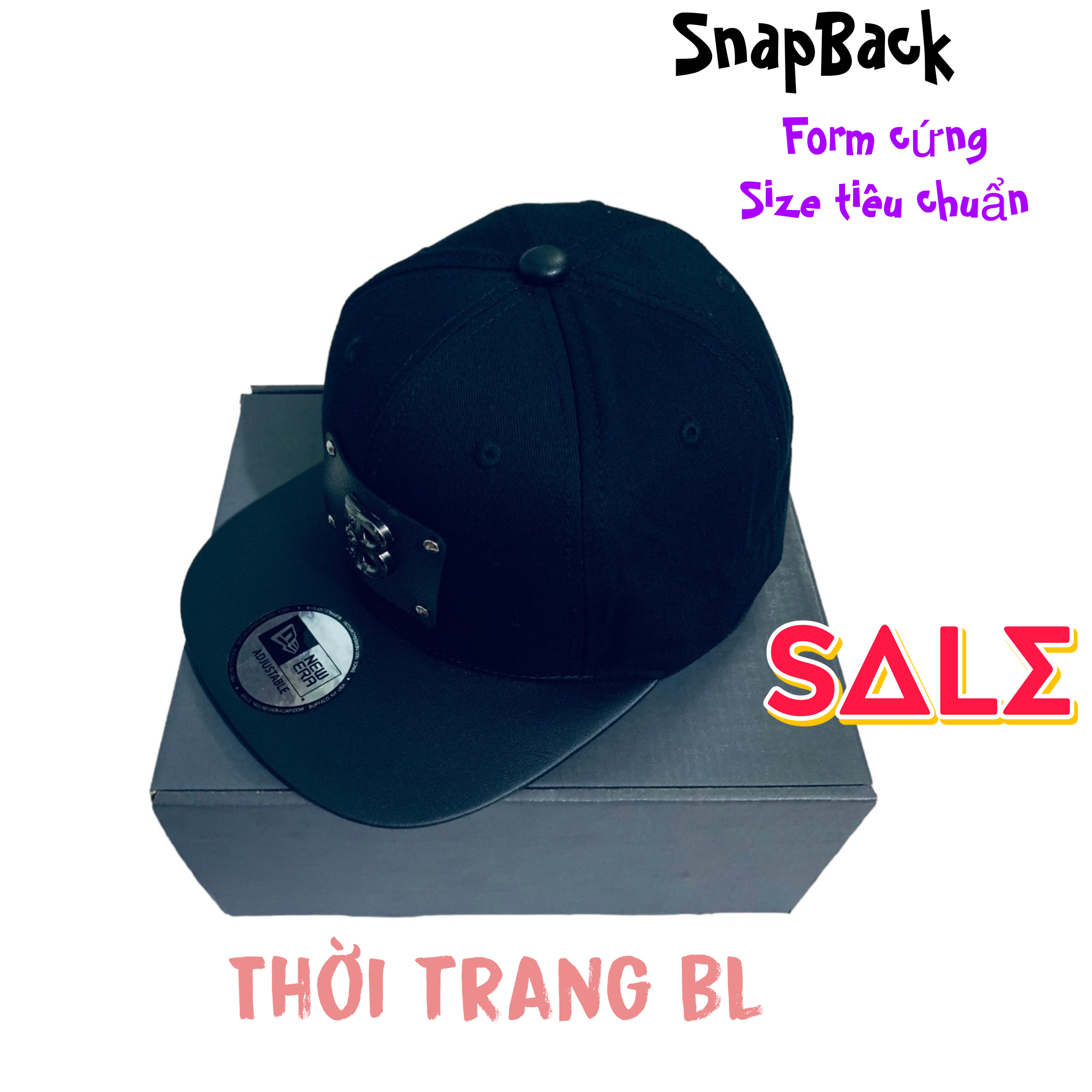 Nón thời trang snapback gắn logo chữ b điểm nhẫn thời thượng_mũ thời trang mẫu chữ b sp023