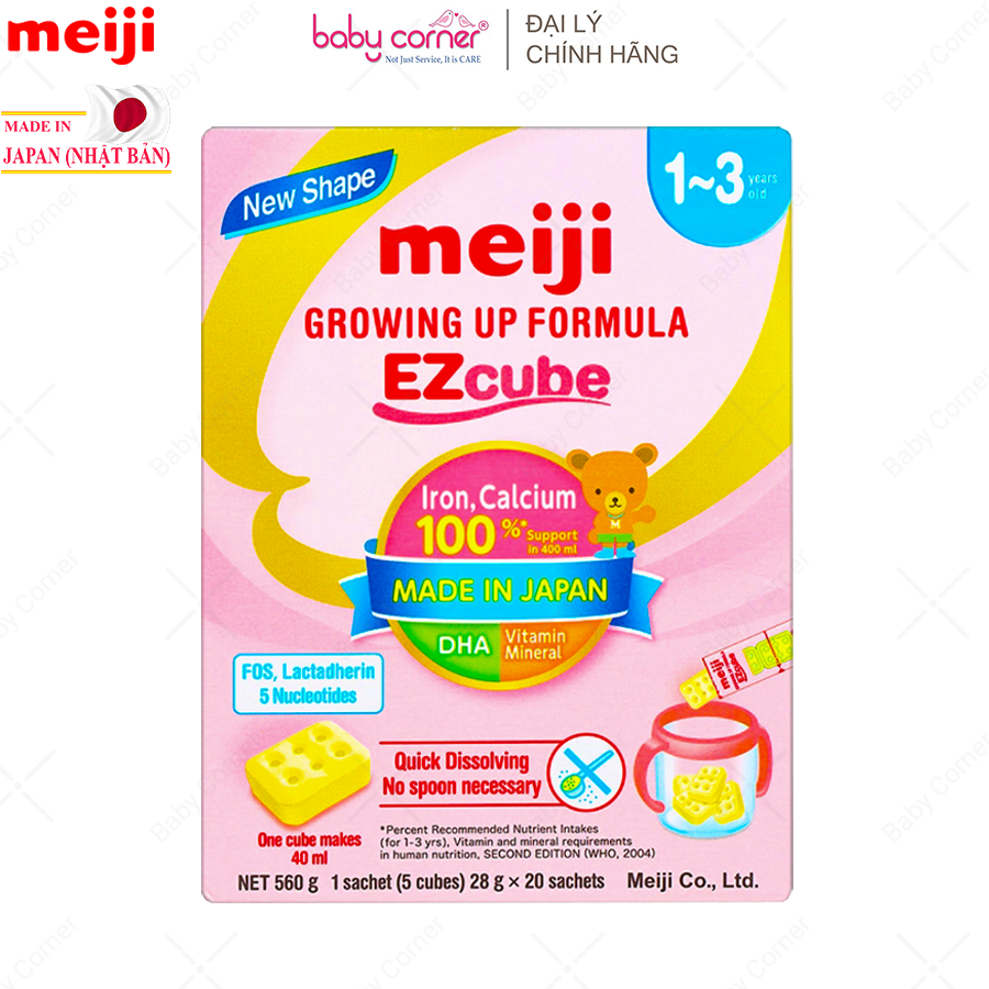 [HSD: 03/02/2026, Có Tách Lẻ] Sữa Thanh Meiji Growing Up Formula EZ Cube Dạng Thanh Hàng Nhập Khẩu Số 1 Cho Bé