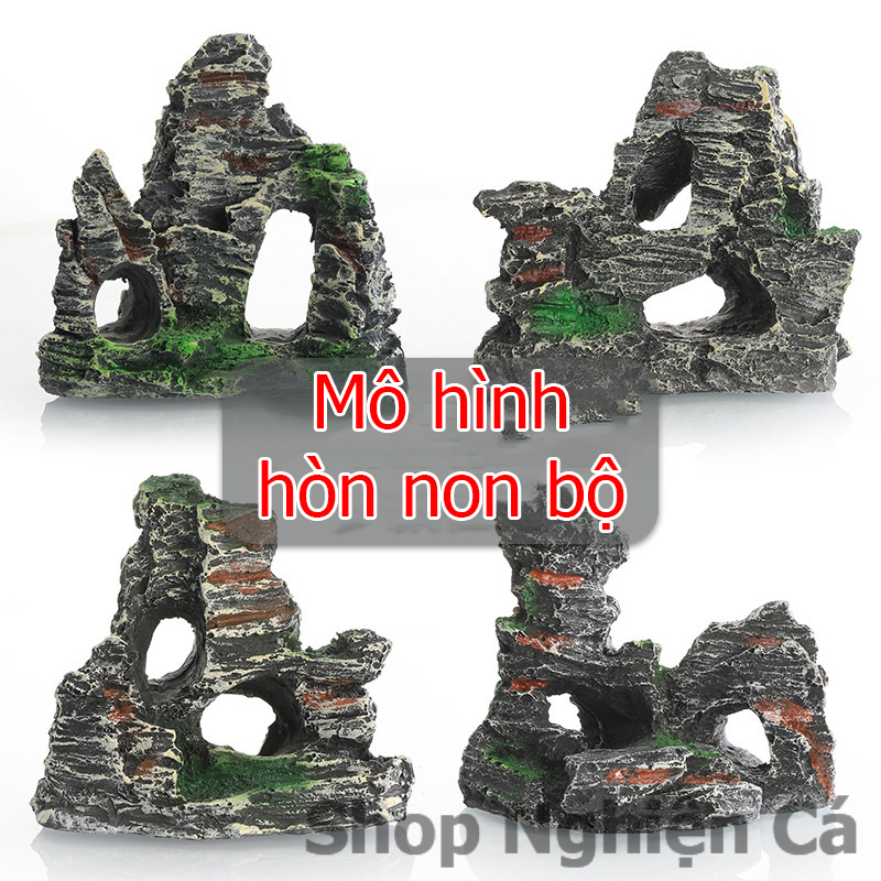 Non bộ núi đá trang trí bể cá bể thủy sinh- Phụ kiện đồ chơi trang trí bể cá cảnh thủy sinh