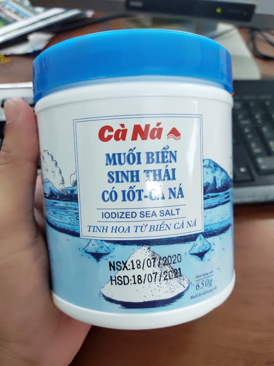 Muối biển sinh thái - cà ná có i - ốt 650g