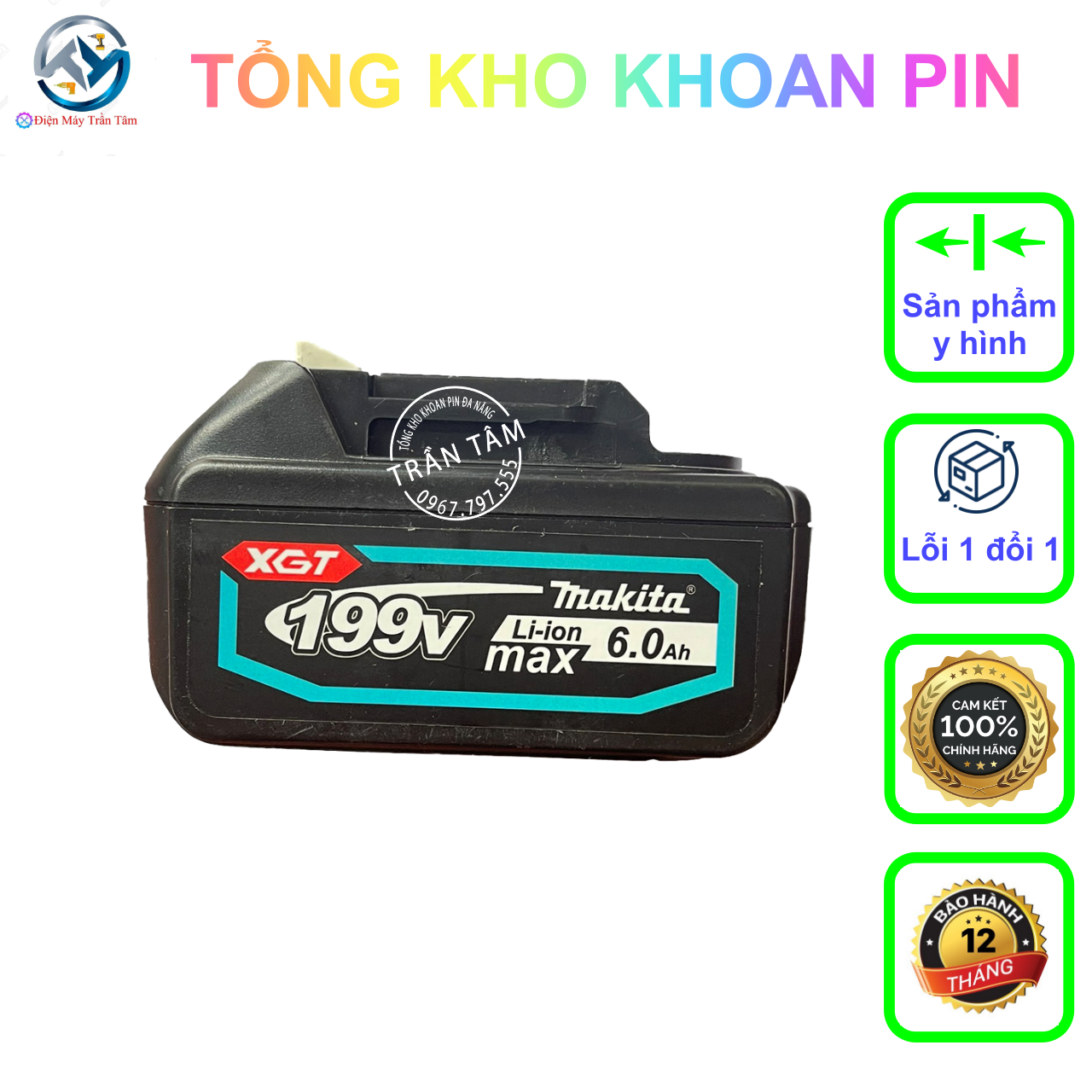 PIN 10cell - 15cell lắp máy mài máy bulong HITACHI,DEWALT,MAKITA,KEN... thông dụng sài liên tục 5-6 tiếng