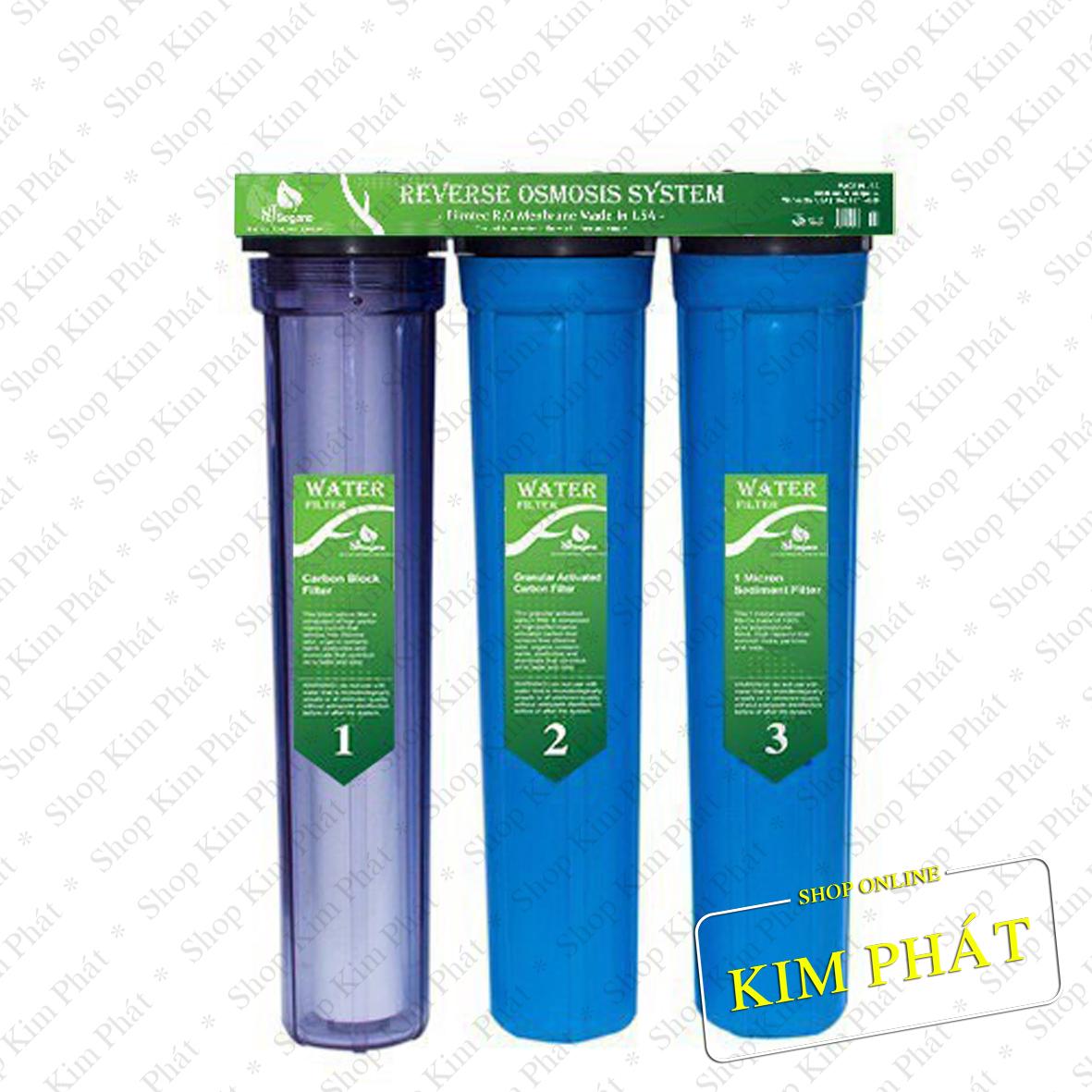 [HCM]Bộ lọc nước thô đầu nguồn 3 cấp lọc ly 20 inch SJH20-3TX