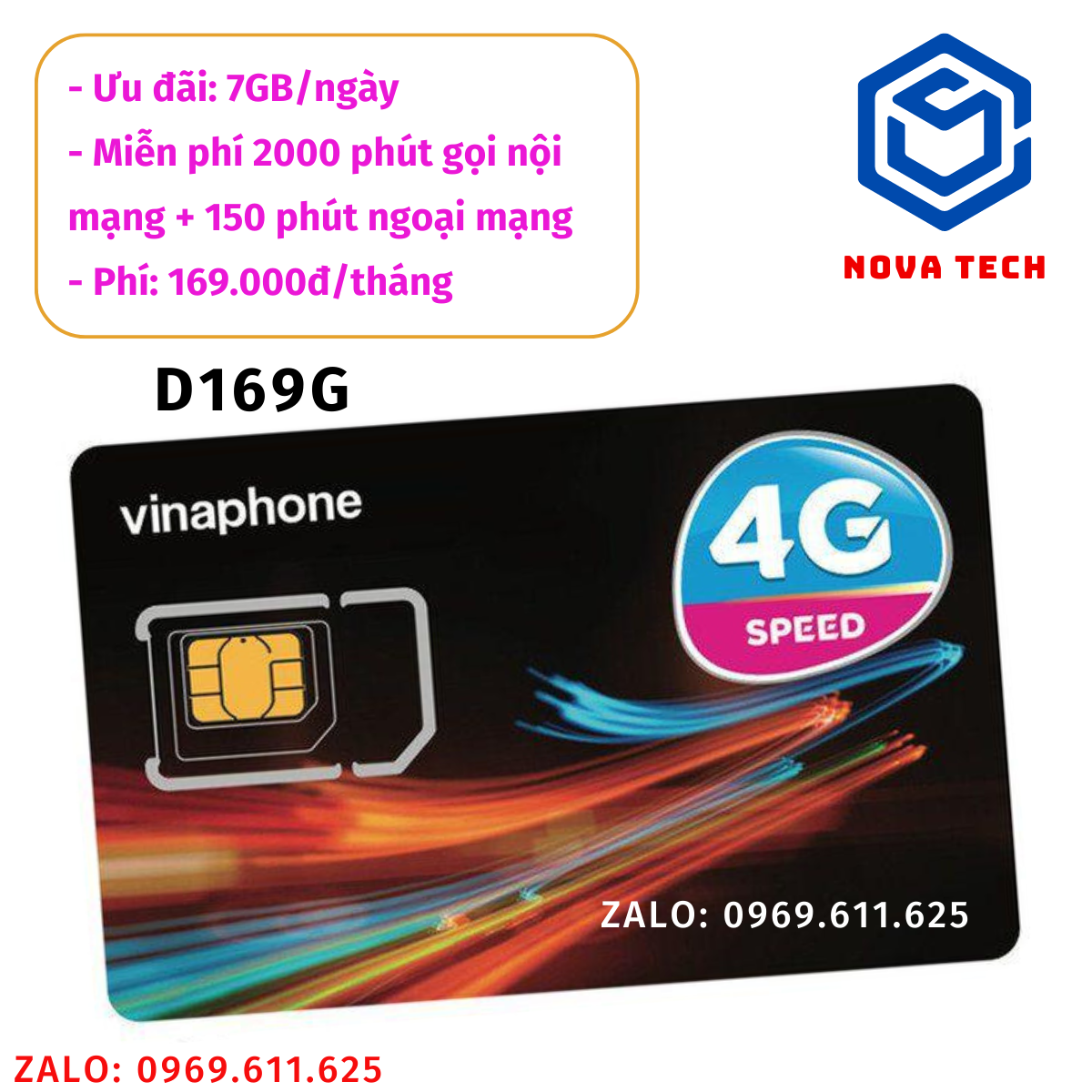 Sim 4g tốc độ cao vinaphone gói d169g 7gb/ 1 ngày , miễn phí nghe gọi nội , ngoại mạng. freeship - chưa kích hoạt.