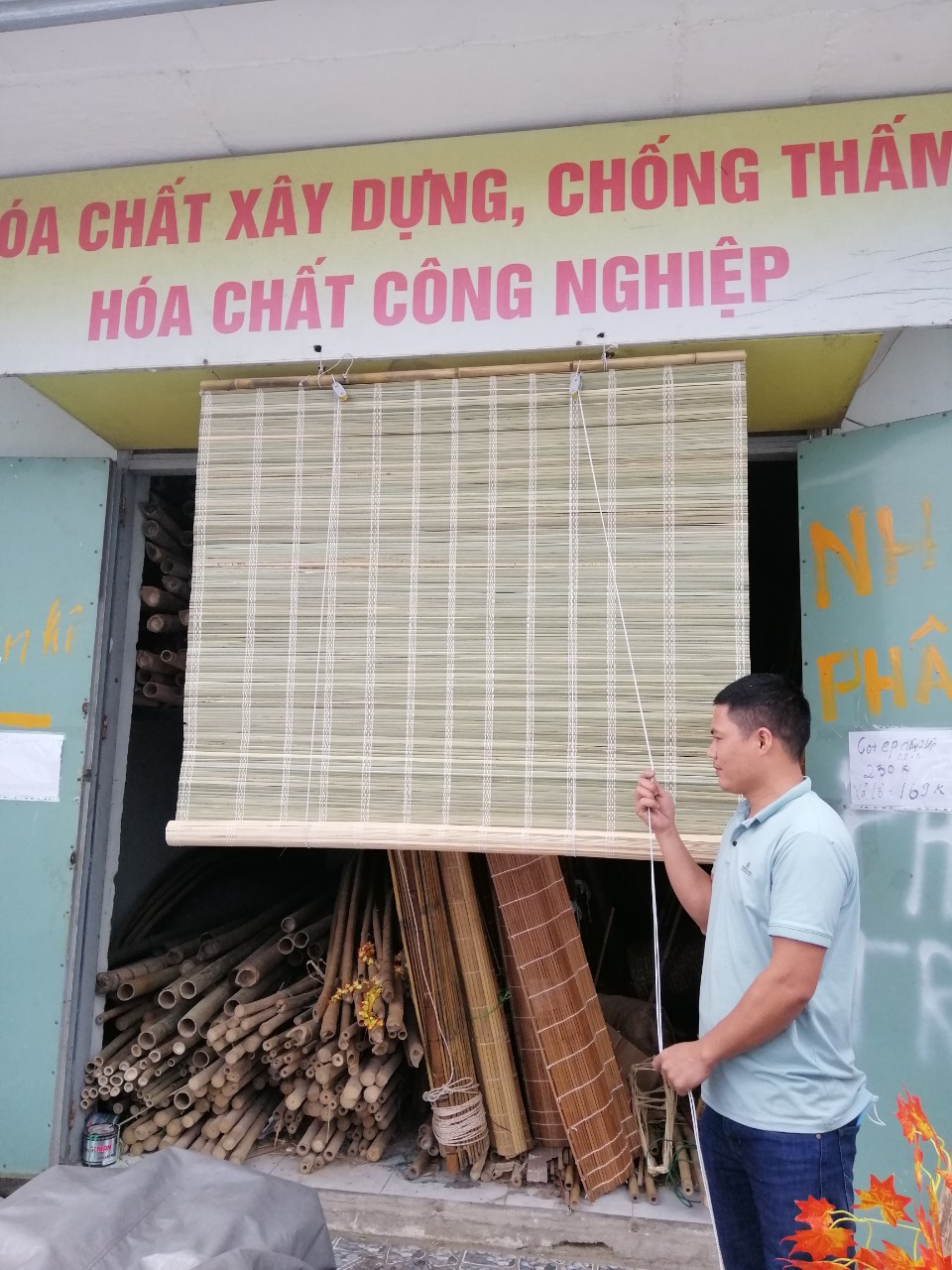 mành tre giá rẻ mành cọ 1,5*2 ngang*cao