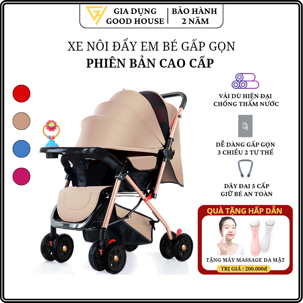 Xe nôi cho bé, xe đẩy gấp gọn, xe đẩy dành cho trẻ sơ sinh, xe đẩy 2 chiều, xe đẩy cho bé công nghệ Nhật Bản. Bảo hành 2 năm, lỗi đổi mới trong vòng 7 ngày.