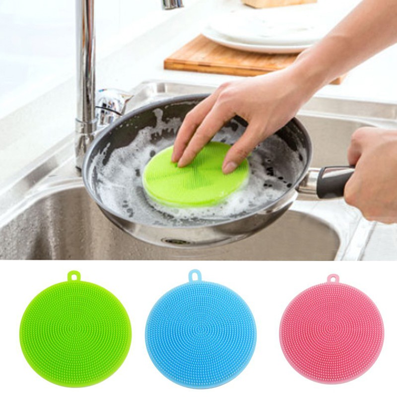 Combo 2 miếng rửa chén bát silicon siêu sạch
