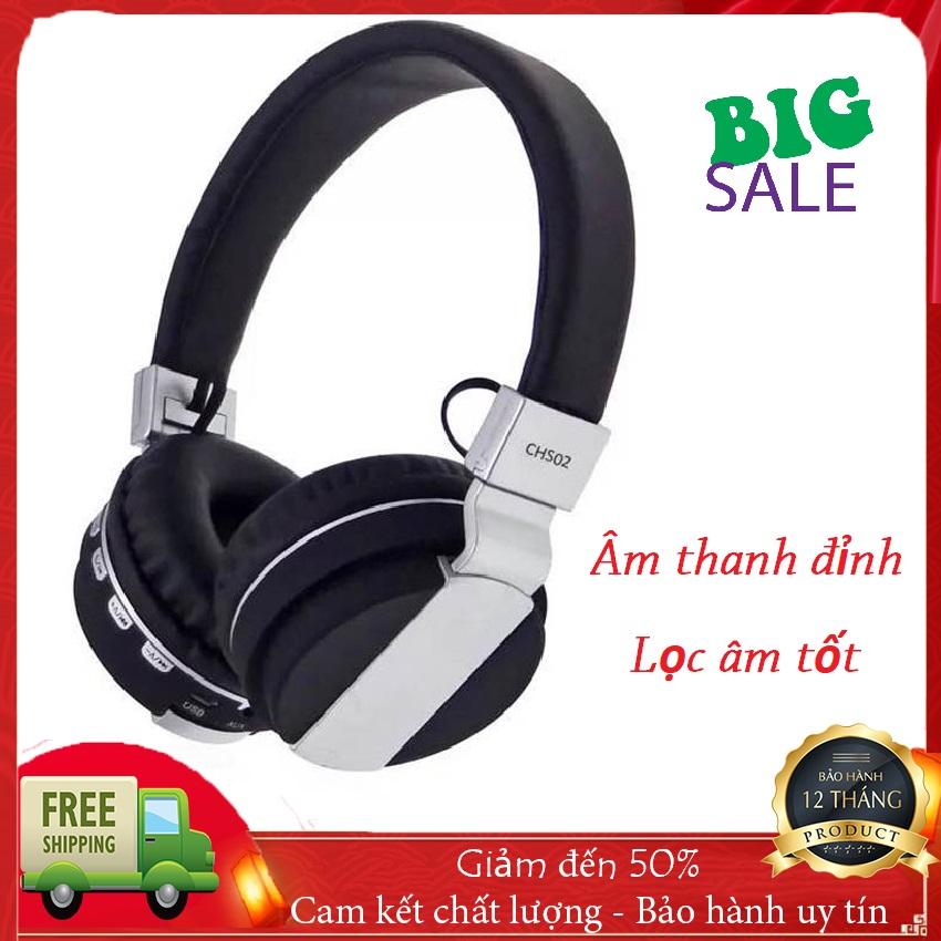 Tai Nghe Bluetooth CHS02 - Công Nghệ Bluetooth 4.1 Cực Đỉnh, Pin cực trâu, ÂM THANH CỰC CHẤT - Tai nghe trùm đầu giá rẻ, Tai nghe không dây, tai nghe gaming - Chất Lượng BH 12 Tháng - SUMO