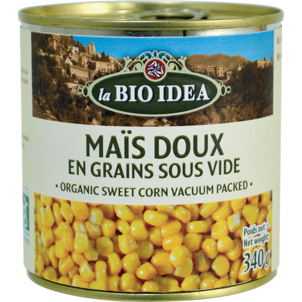 Bắp ngọt hữu cơ đóng hộp Bio Idea 340g