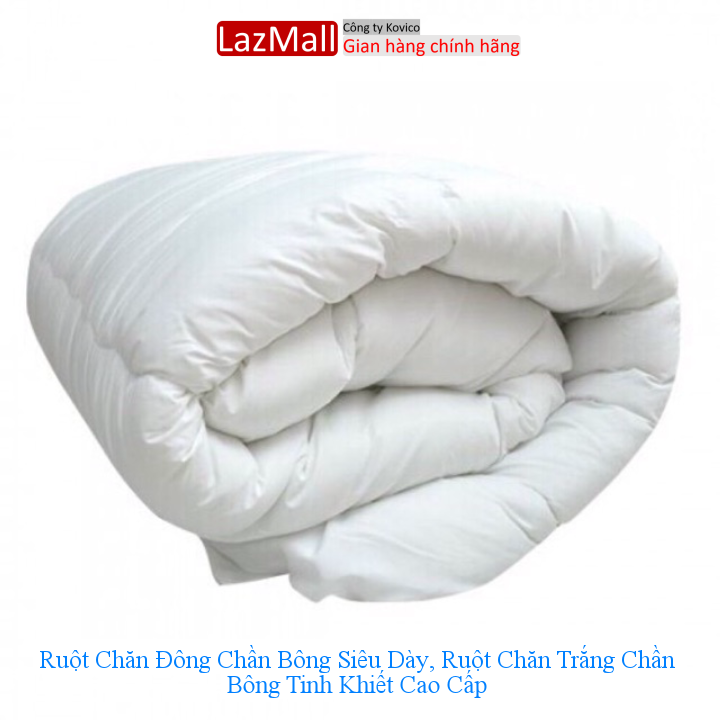 Ruột chăn đông chần bông siêu dày, ruột chăn trắng chần bông tinh khiết cao cấp