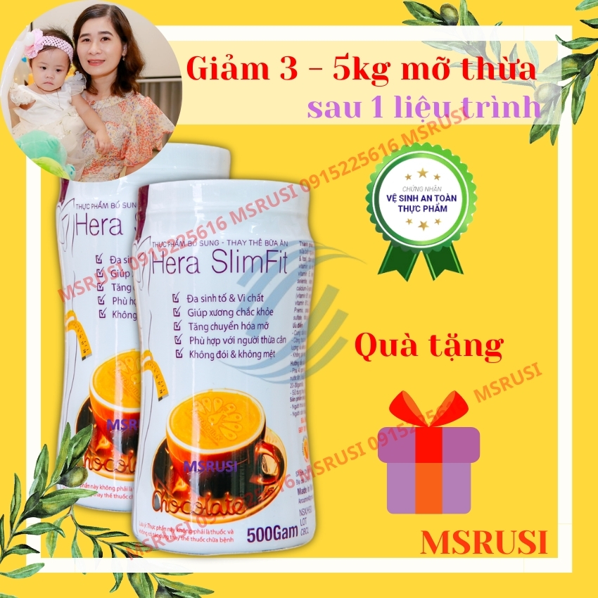 [HCM]GIẢM CÂN - SỮA GIẢM CÂN HERA SLIMFIT - THỰC ĐƠN GIẢM CÂN - CÁCH GIẢM CÂN GIẢM MỠ BỤNG TẠI NHÀ - [COMBO 2 HỘP 500G] - MSRUSI