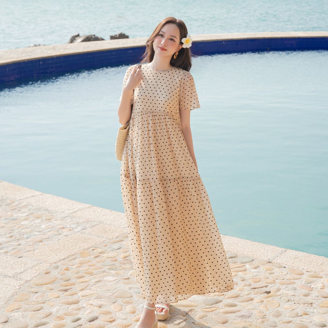 OLV - Đầm maxi đi biển Minna Loose Dress