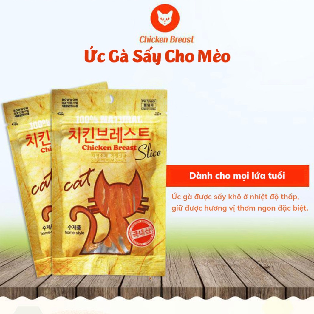 Ức gà sấy khô Hàn quốc cho mèo