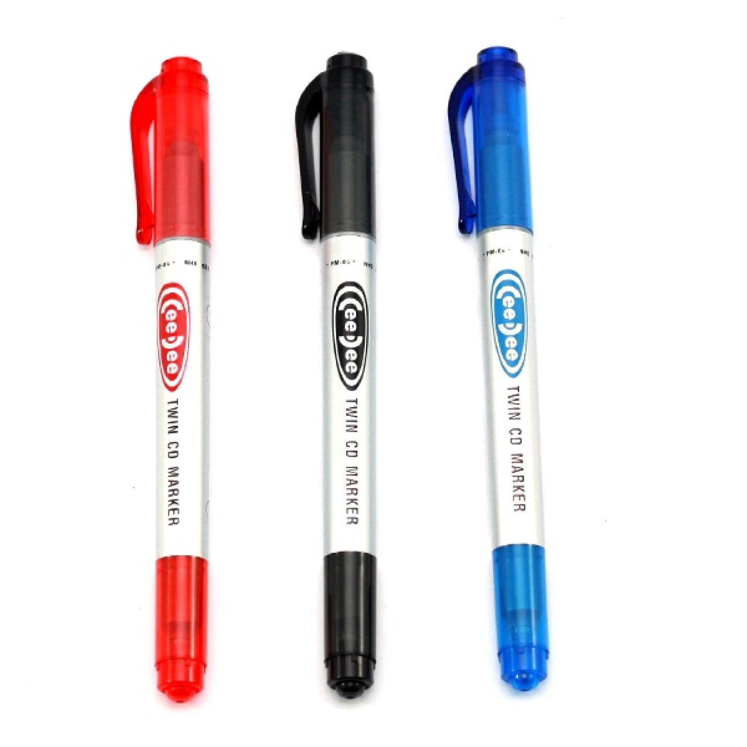 Bút lông dầu pm04 thiên long ba màu đen đỏ xanh