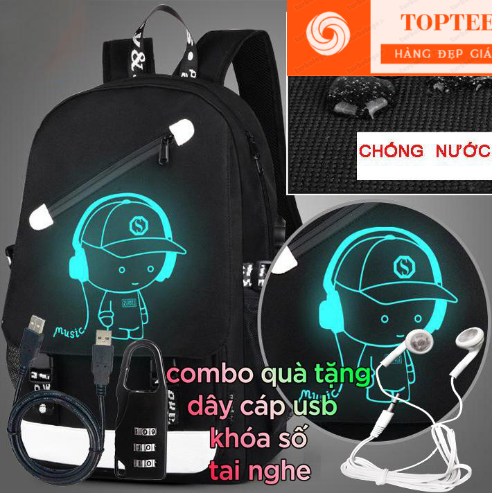 balo đi học thời trang hàn quốc , balo nam , balo nữ đi học (tặng kèm tai nghe+cáp sạc dự phòng+khóa)