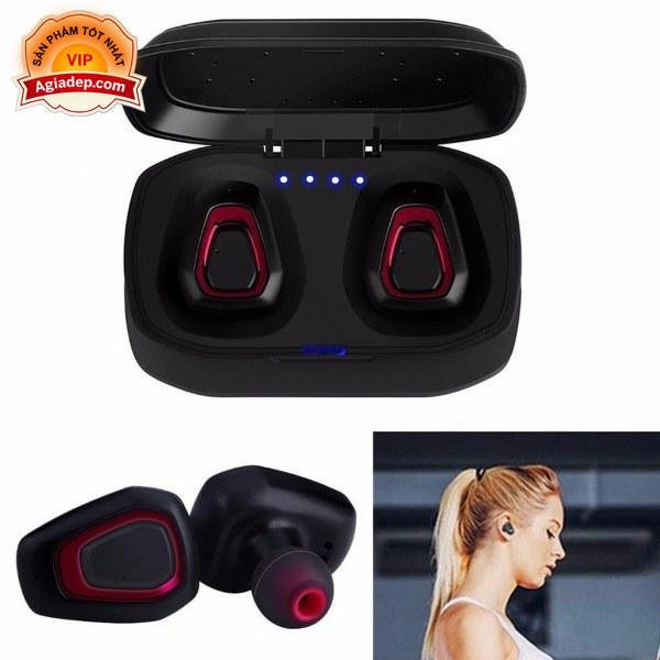 Tai nghe Bluetooth 5.0 AGD A7 + Dock sạc - Hàng ngon giá đẹp - Tai nghe không dây chất lượng cao của Agiadep
