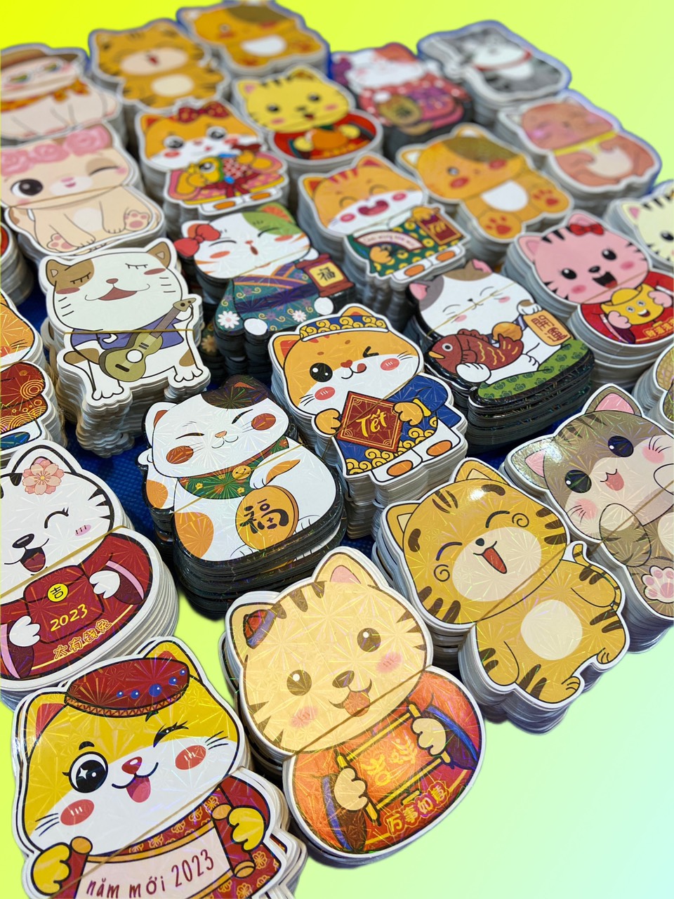 Combo 10 lixi - chọn mẫu - lixi mèo chibi phản quang tết 2023 dễ thương, ngộ nghĩnh - đẹp - độc - lạ