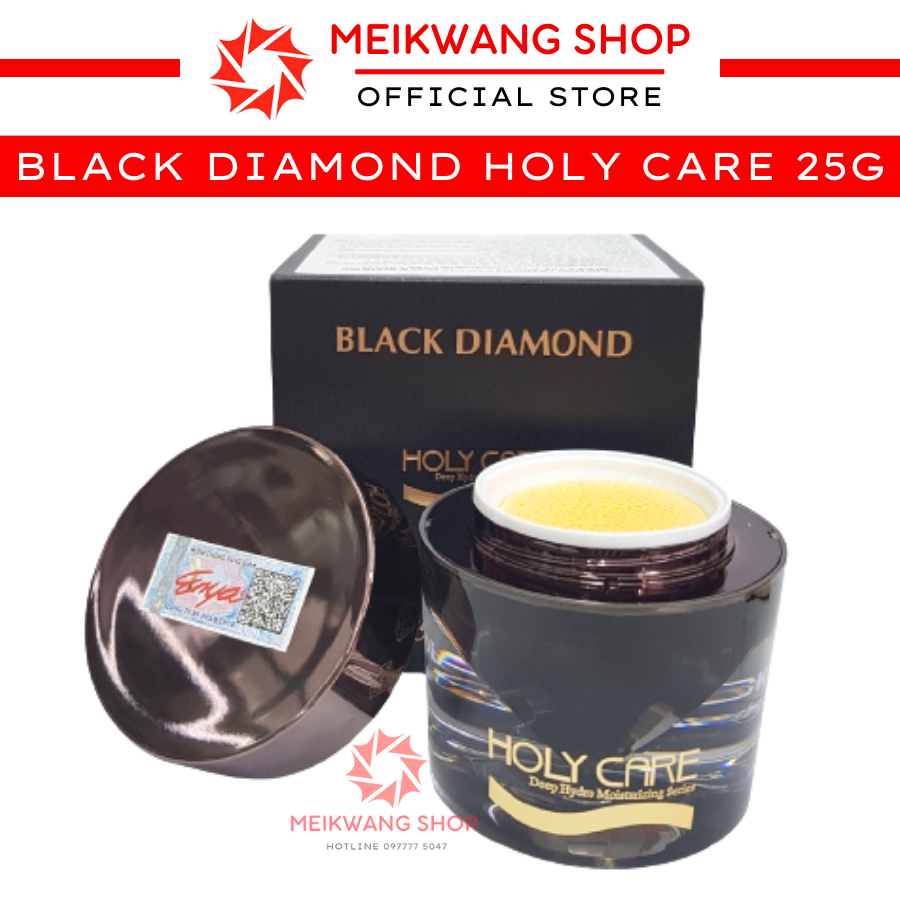 Kem holy care black diamond cao cấp - whitening skin care cream 25g - chăm sóc da chuyên sâu - giảm thâm nám - trắng sáng không tì vết