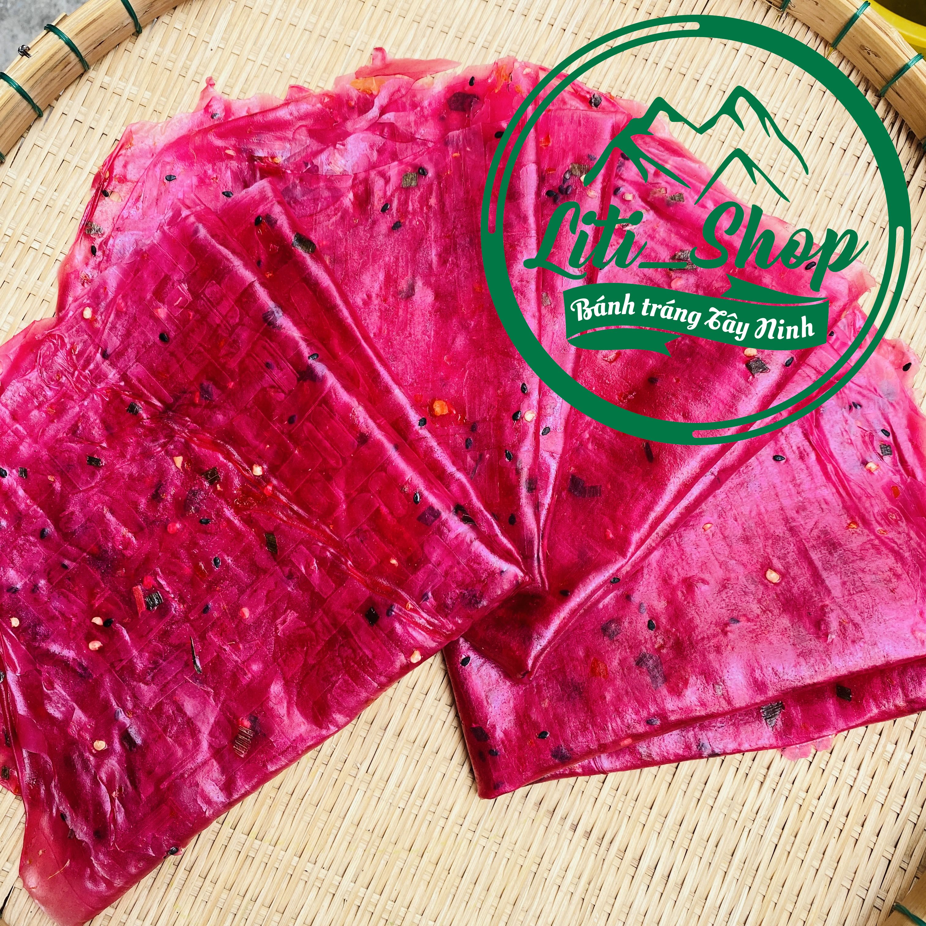 Bánh tráng dẻo tôm thanh long Tây Ninh