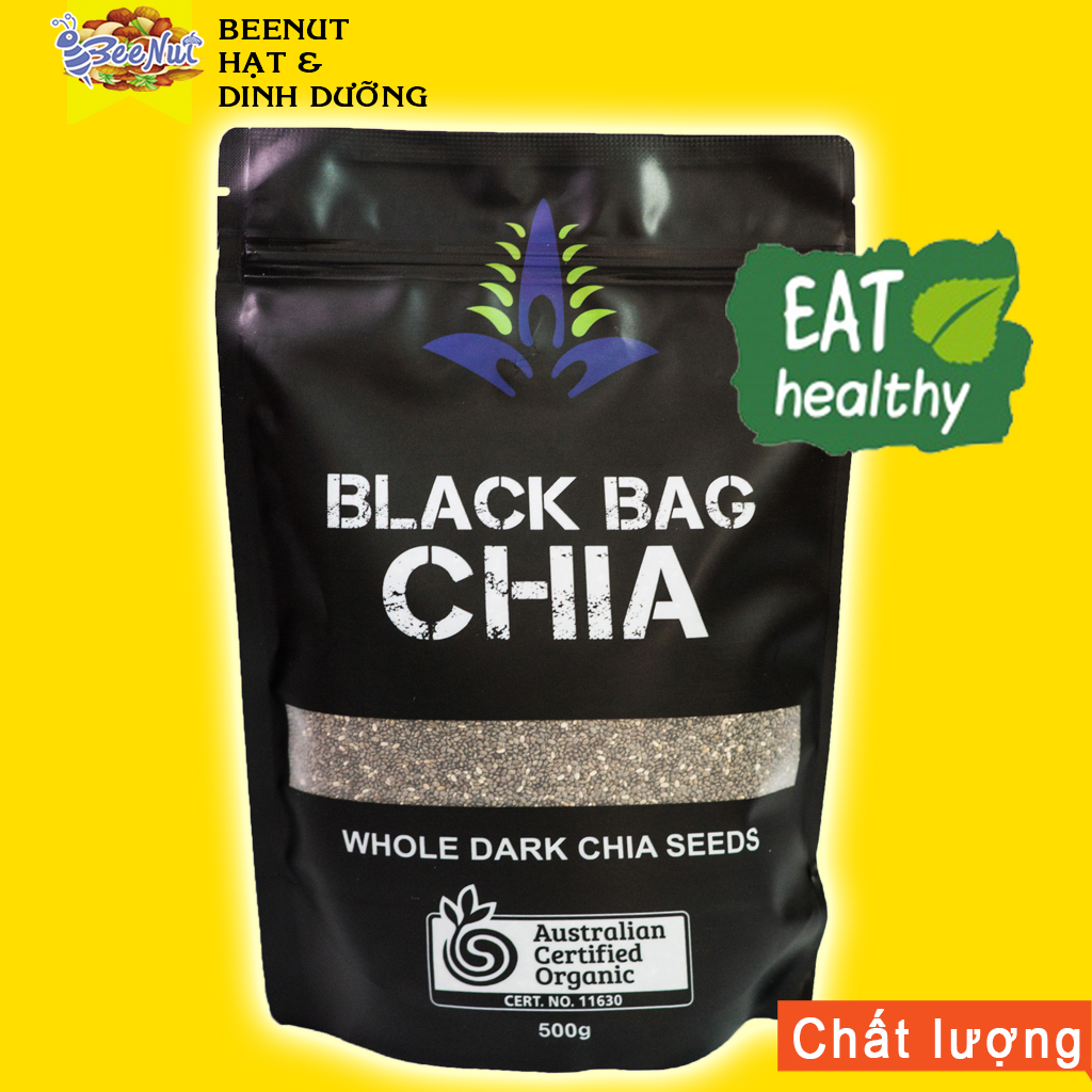 Hạt chia đen Úc (500g) - Hạt chia Ogranic - Hạt chia Seeds - Hạt dinh dưỡng BeeNut