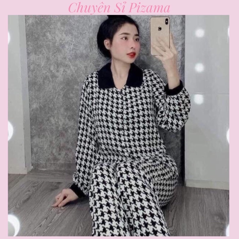 Bộ ngủ pijama tay dài kate lụa loại 1 yêu luôn