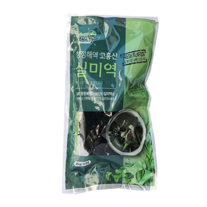 Rong biển khô nấu canh K-Food 25g, lá rong biển được chê biến khô, tảo biển sấy khô, thực phẩm ăn chay giảm cân, đồ ăn vặt Hàn Quốc