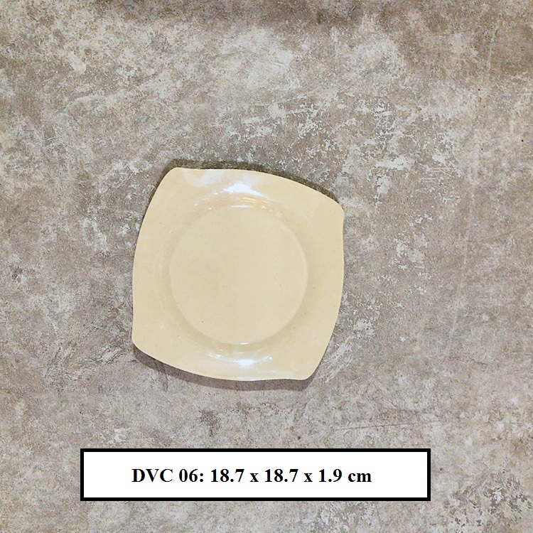 Dĩa Vuông Nhựa Melamine Phíp Màu Nâu Nhiều Size DVC 05, DVC 06, DVC 07, DVC 08, DVC 09, DVC10