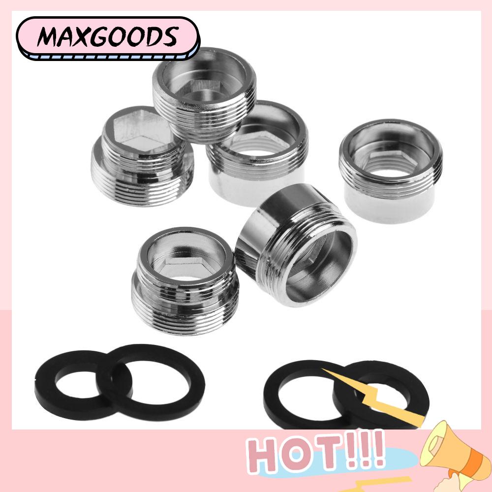 1 Cái X Bộ Chuyển Đổi Ren 2 Cái Gioăng Nối Vòi Sục Khí Bộ Chuyển Đổi Tiết Kiệm Nước Ren Ngoài Bằng Kim Loại Cho Nhà Bếp Vòi Nước, 16/18/20/22/24/28/Mm Để 22Mm Với Miếng Đệm