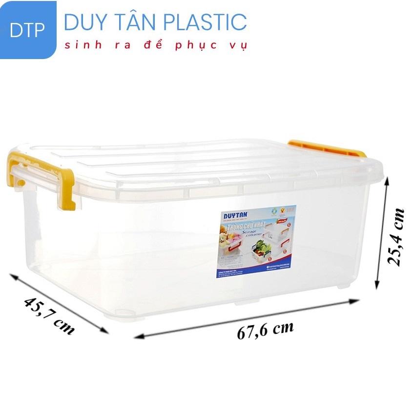 [HCM]Thùng Nhựa Chữ Nhật Duy Tân Trong suốt 55 Lít No.0998 - 67.6 x 45.7 x 25.4 cm