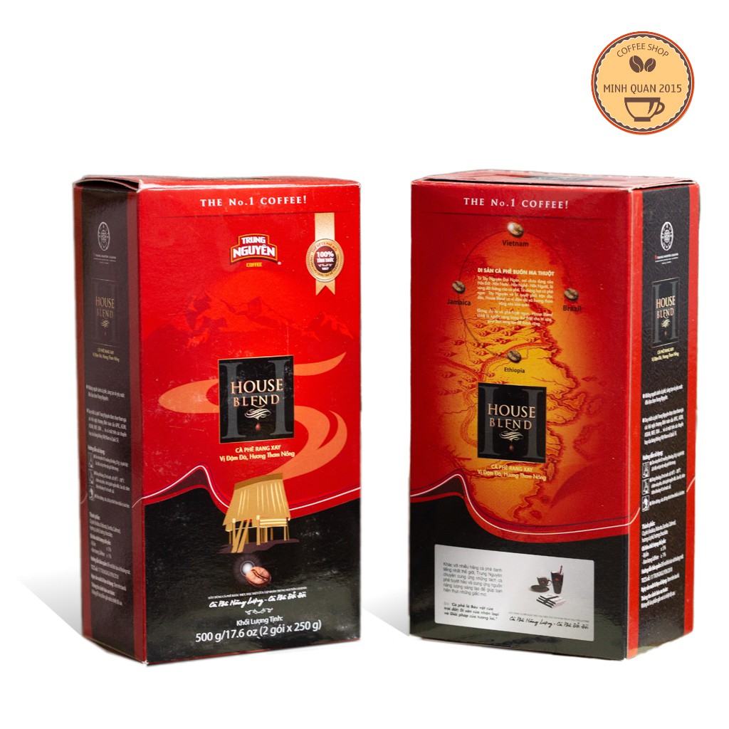 Cà phê rang xay house blend trung nguyên - loại hộp 500gr