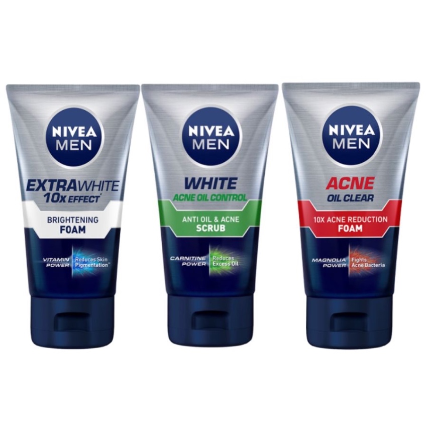 Sửa rửa mặt sáng da mờ thâm 100g - sữa rửa mặt nam nivea men extra white 10x effect dark - mun fashion shop