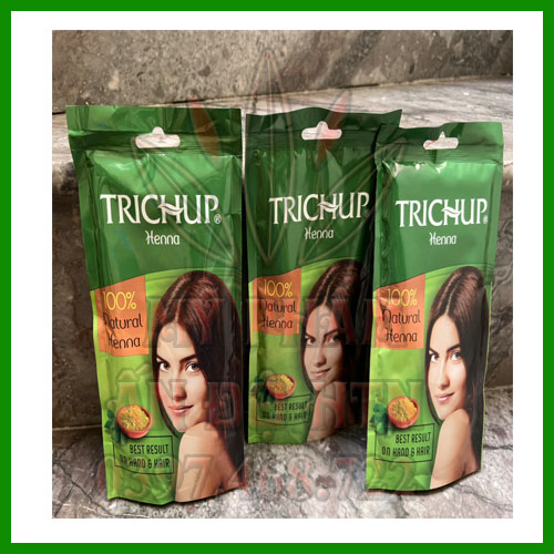🌿👨👩👧👦Bột henna nguyên chất nhuộm, ủ tóc, phủ bạc nâu đỏ Trichup 200g 🌿👨👩👧👦 henna trichup