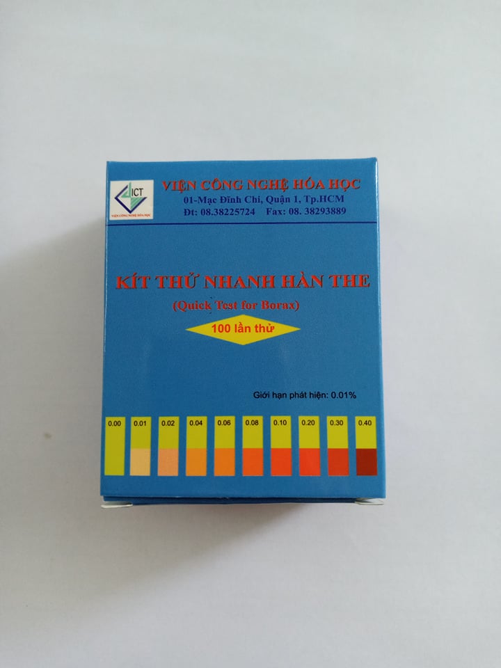 Bộ KIT thử hàn The Viện Công Nghệ Hóa Học dùng trong thực phẩm/Thử nhanh hàn the giá tốt/Hàng Việt Nam chất lượng cao