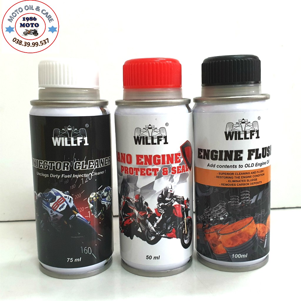 [HCM]Combo súc động cơ + vệ sinh kim phun + nano bảo vệ máy Willf1 chất lượng đảm bảo an toàn đến sức khỏe người sử dụng