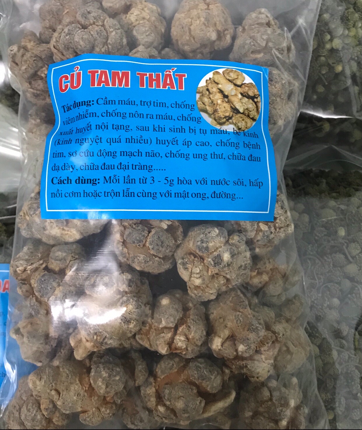 Tam thất bắc khô 500g