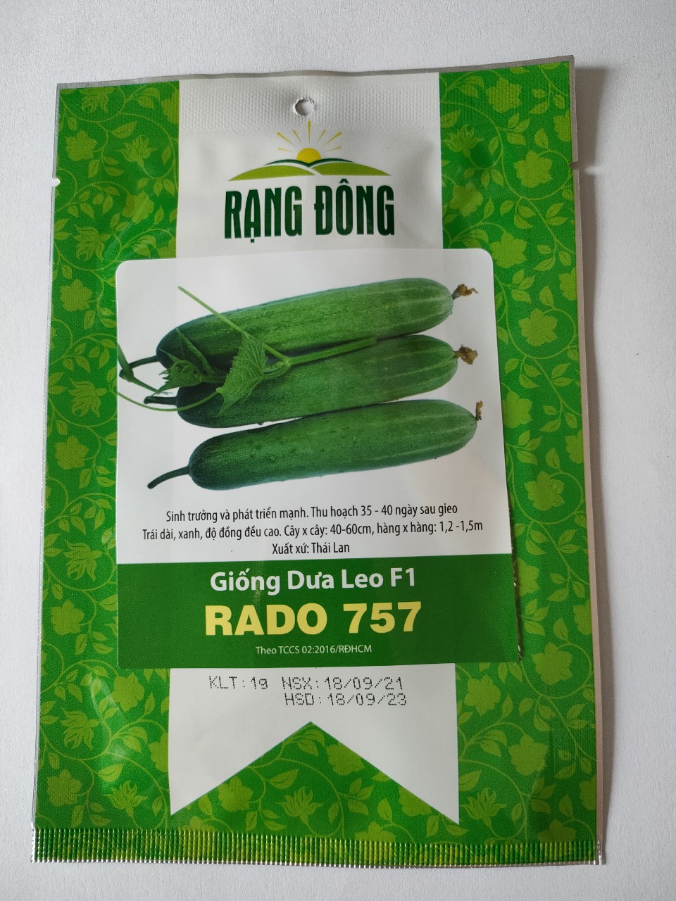 Hạt giống dưa leo tự thụ phấn f1 rado 757 rạng đông