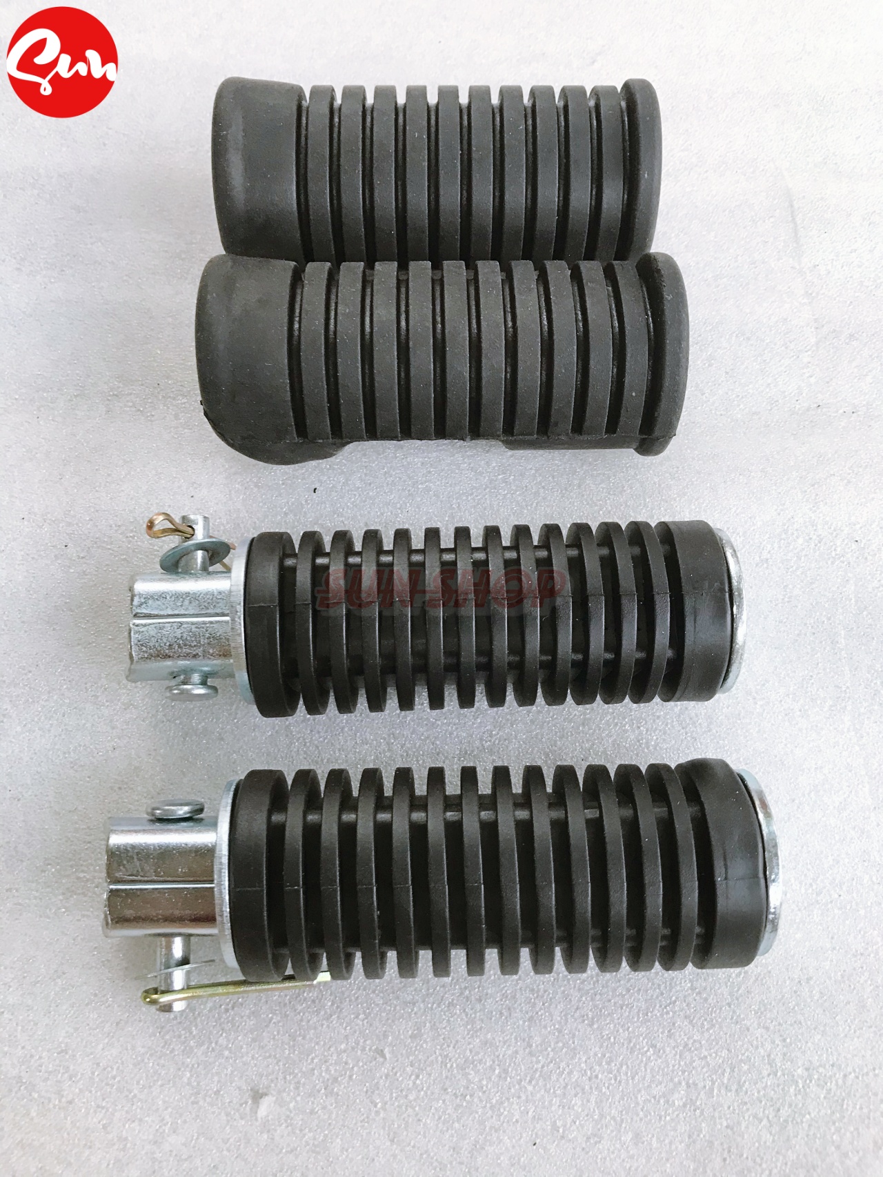 GÁC CHÂN TRƯỚC SAU CUP, DREAM CAO SU ĐEN CÁC ĐỜI, CAO SU ÊM, SẮT DÀY XI CAO CẤP - DÙNG CHO CÁC ĐỜI DREAM, CUP