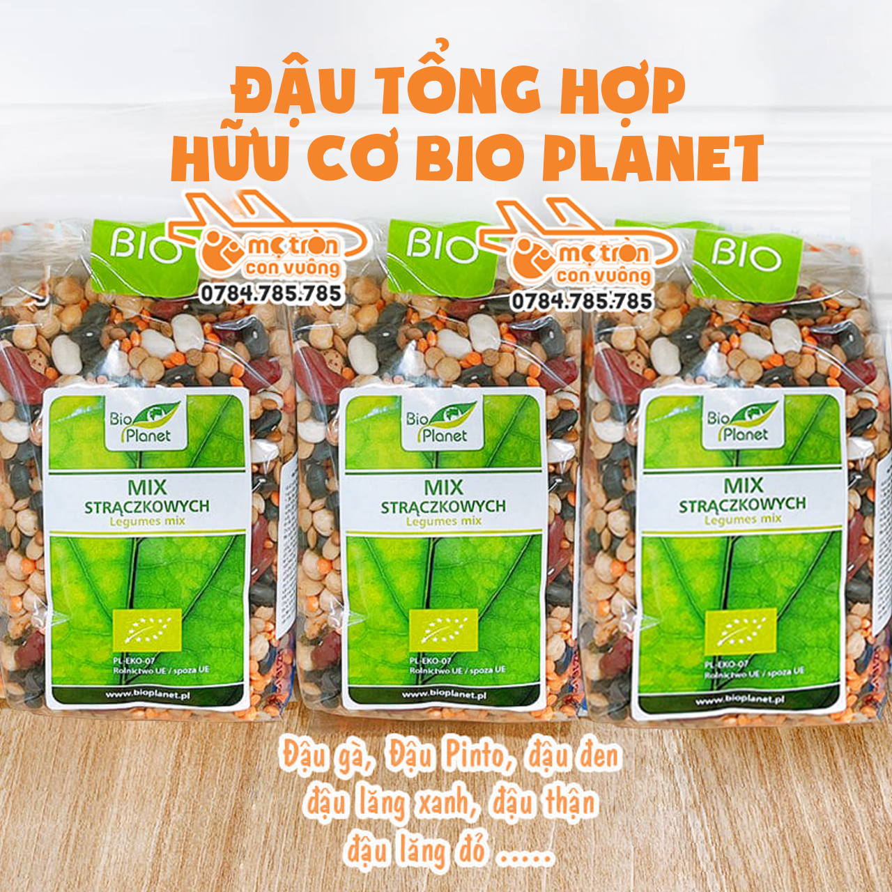 Hỗn hợp đậu hữu cơ Bio Planet 400g