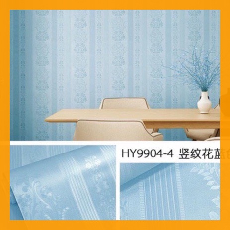 10m giấy dán tường sẵn keo hàn quốc dọc hoa văn vân nổi màu xanh 9904-4, sản phẩm trang trí nhà cửa, mẫu mới tạo điểm nhấn phòng ngủ.