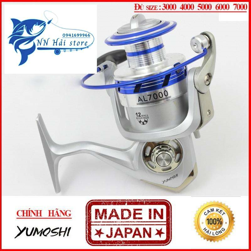 Máy câu cá yomoshi al, may cau ca shimano gia re, đủ size; 3000, 4000, 5000, 6000, 7000, máy câu cá penn full kim loại