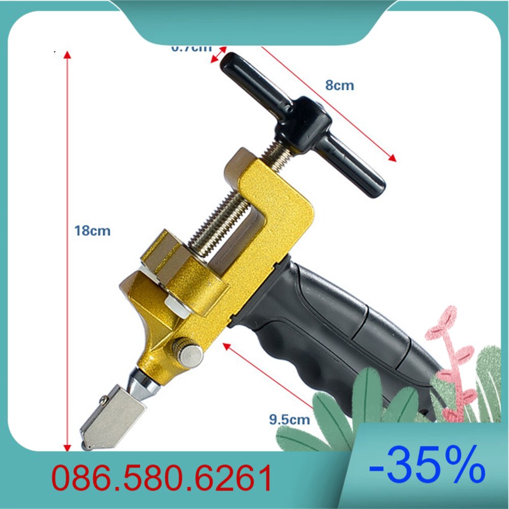 Bộ dao cắt kính , cắt gạch men 2 trong 1 cắt và bẻ Tặng 2 lưỡi dự phòng