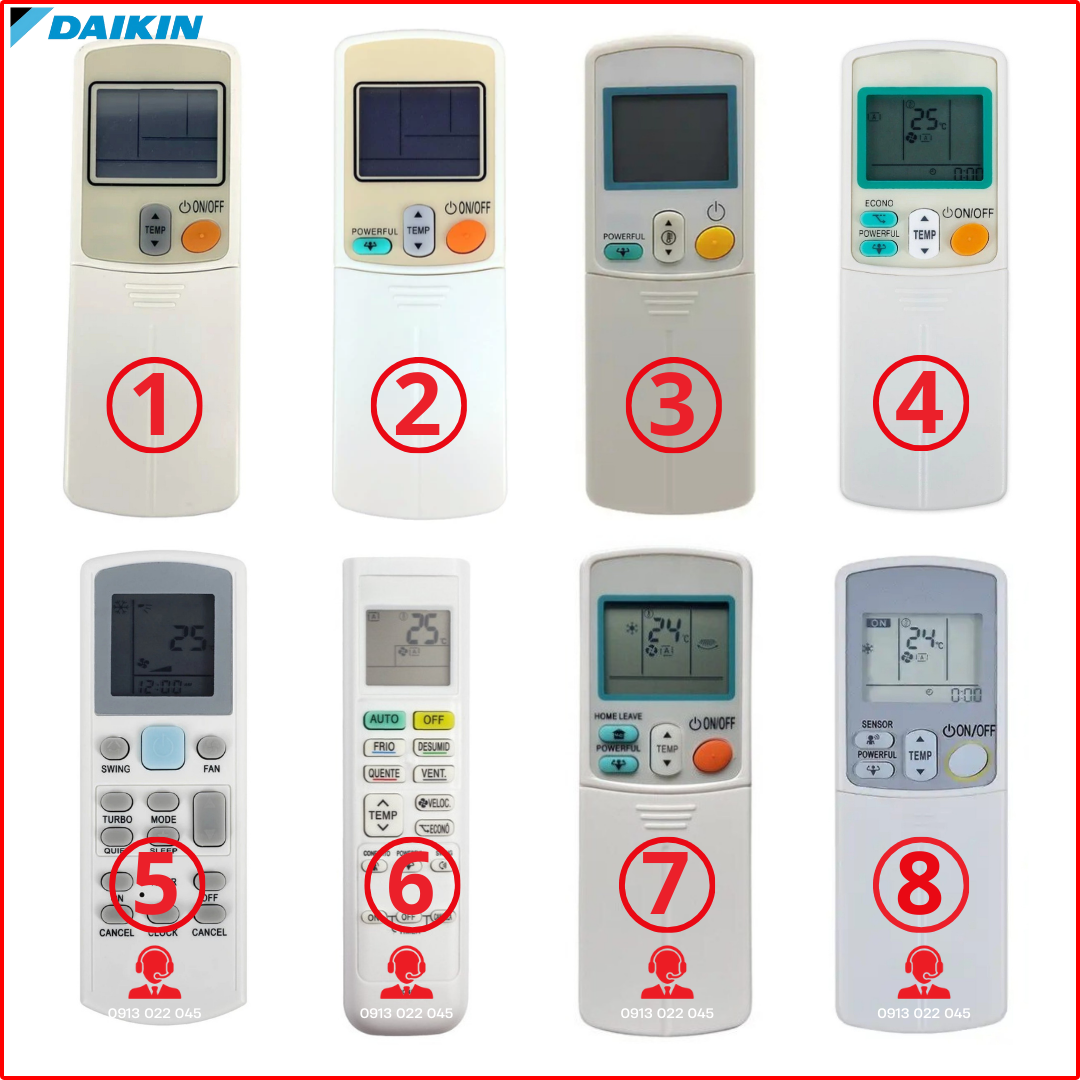 Điều khiển điều hoà DAIKIN - Remote máy lạnh DAIKIN