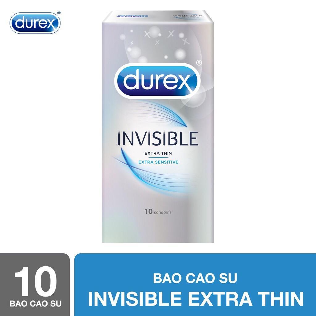 [HCM]Bao cao su Durex Invisible ExtraThin Hộp 10 Bao - CHE TÊN SP KHI GIAO HÀNG
