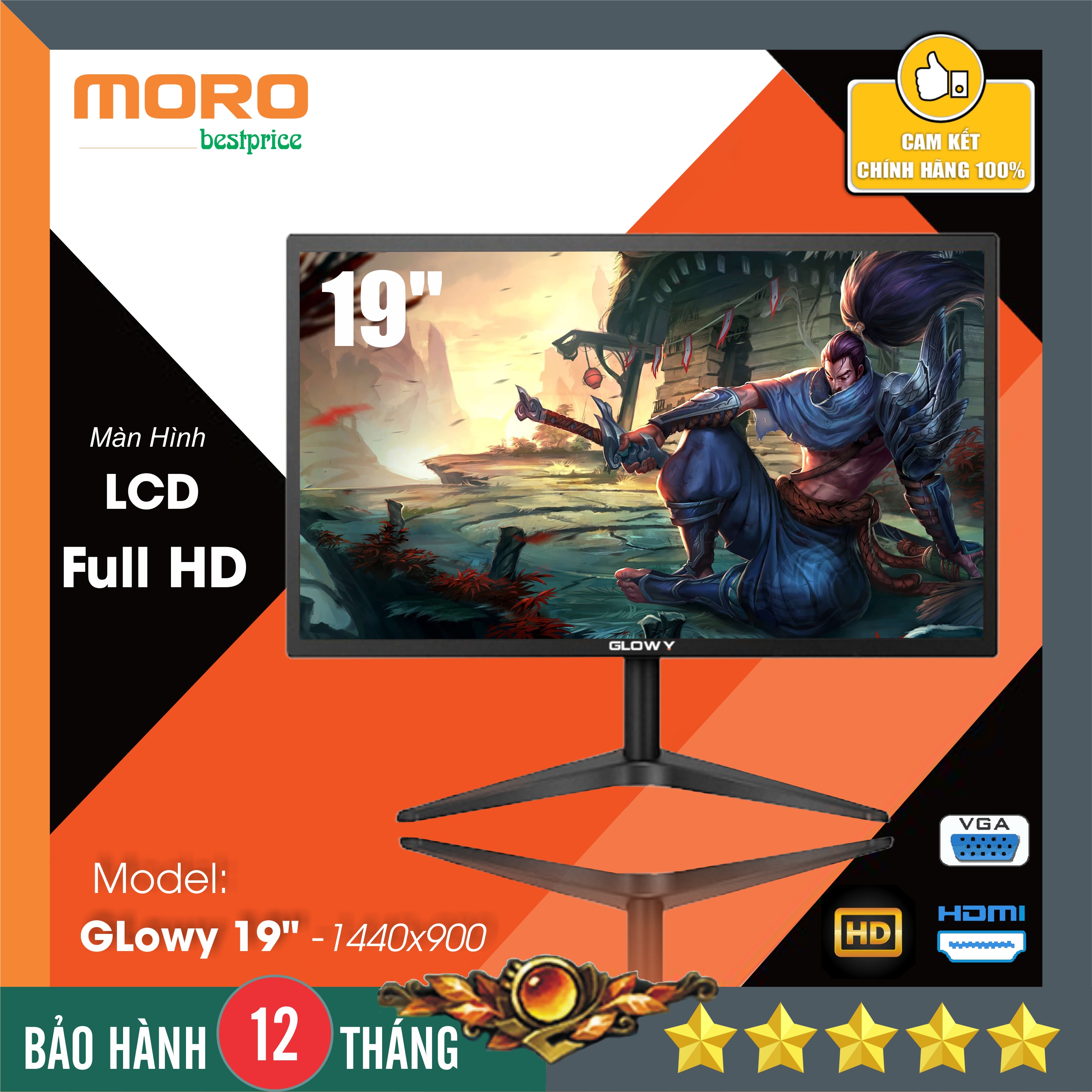[Siêu nét] Màn hình 19 icnh Gloway - mới 100% - Chính hãng bảo hành 24 tháng!